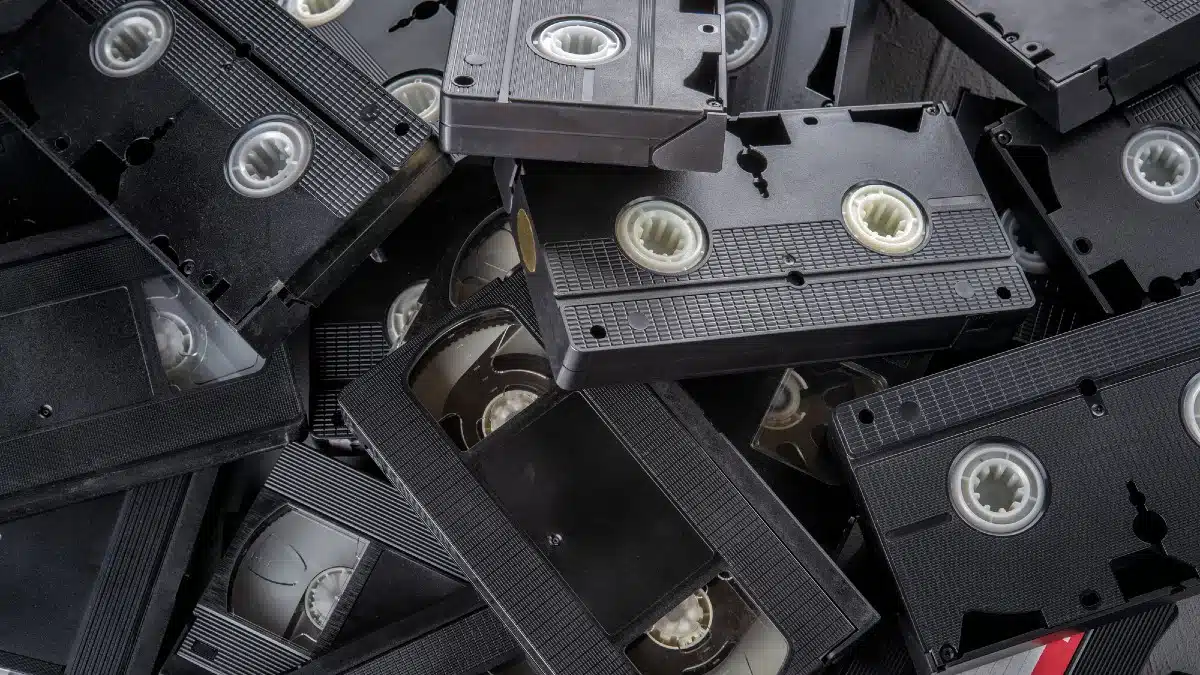 Stack of VHS Tapes