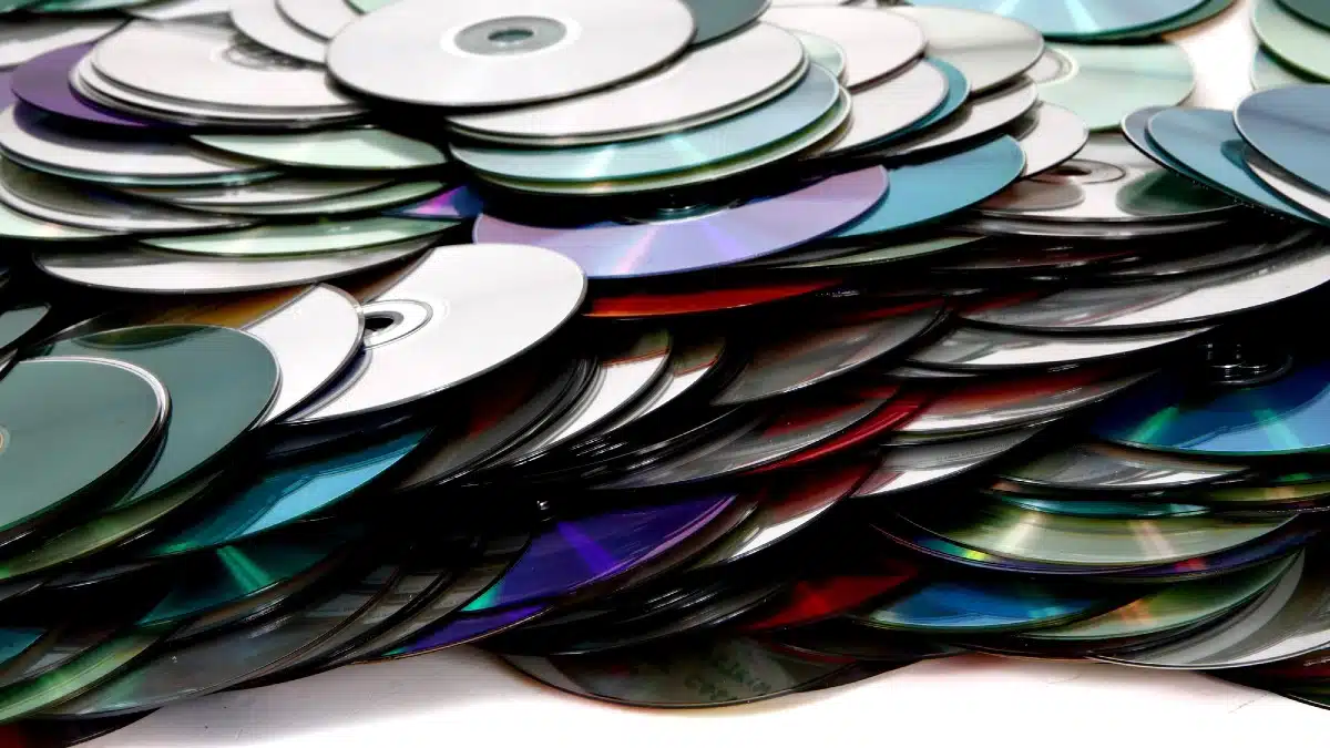 Towering Stack of CDs