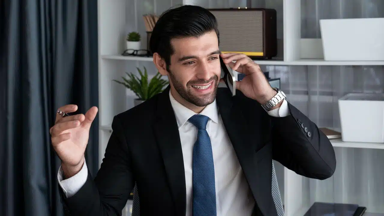 businessman on the phone