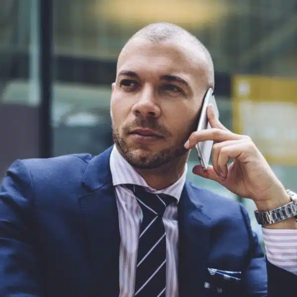 businessman with a phone
