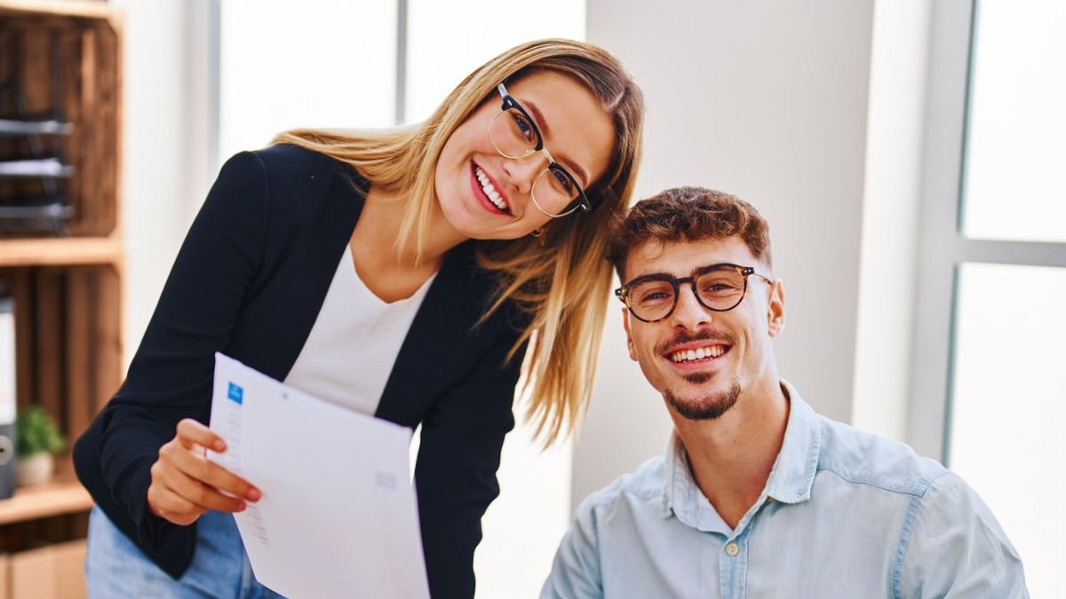 working laptop couple glasses